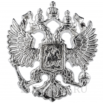 Значок Герб России серебро
